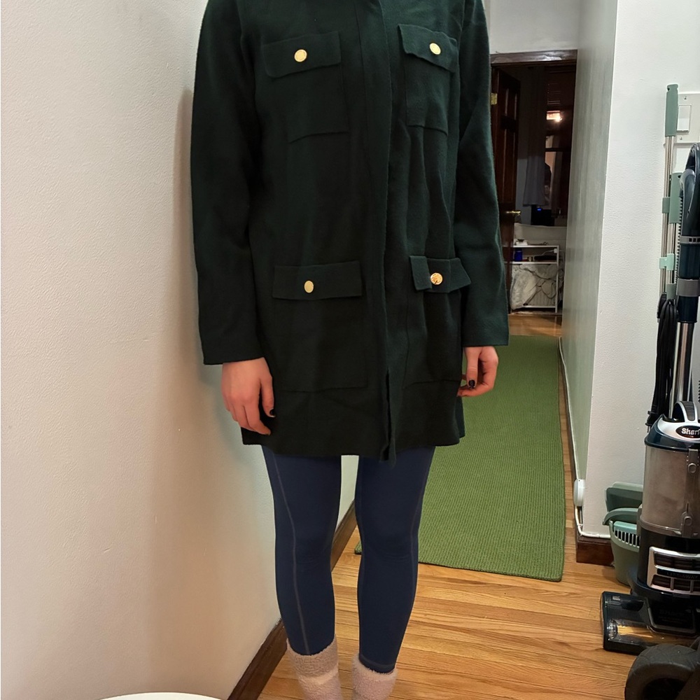 Anne Klein Dark Green Utility Jacket